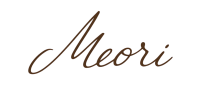 Meori logo in brown